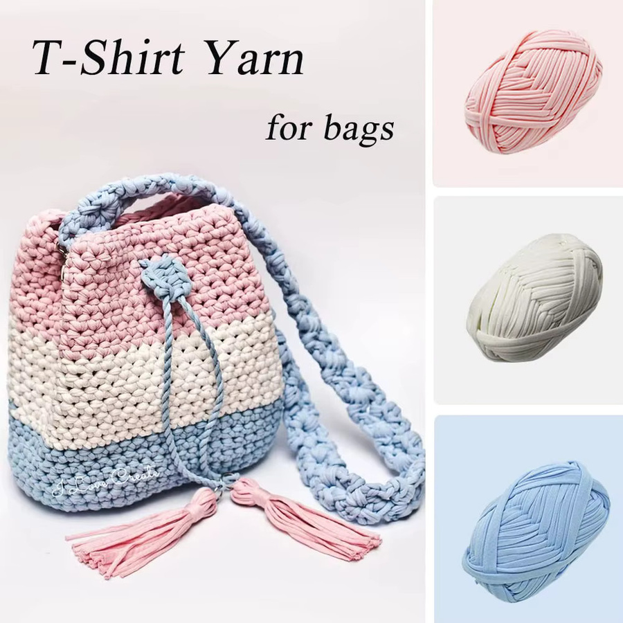NOTIONSLAND T-Shirt-Garn in Multicolour, 100 g elastisches Strickgarn für DIY-Projekte wie Taschen, Decken und Kissen - Bild 2