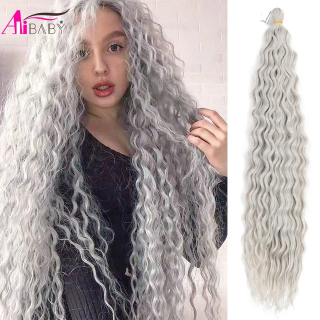 Alibaby Häkelhaar Ariel-Curl, 22 Zoll, Ombre Ocean Wave, synthetisch - Bild 1