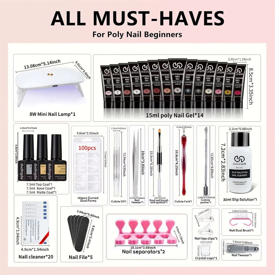 DUOLINGDAI Gel-Nagelverlängerungs-Set, Unisex - Bild 2