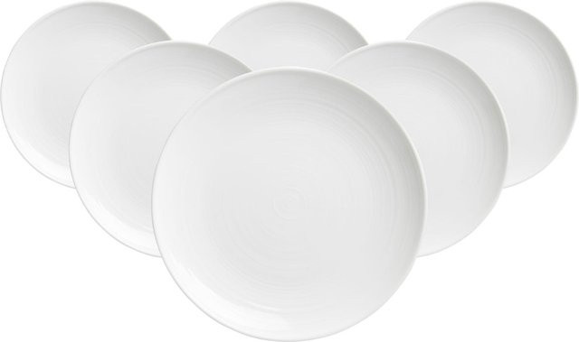Ritzenhoff & Breker Dessertteller Suomi aus Porzellan, 6er Set, Weiß, Durchmesser: 20 cm - Bild 1