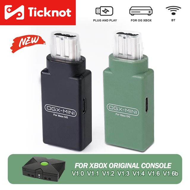 OGX Mini-Adapter für kabellose Controller: Adapter für Original Xbox, Xbox One S, Xbox Series X/S, PS3, PS4 und Nintendo Switch, Farbe: Schwarz - Bild 1