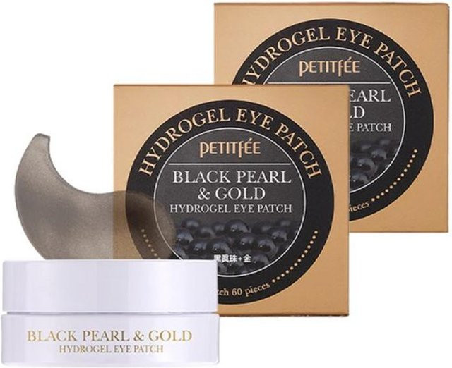 PETITFEE Black Pearl & Gold Hydrogel Augenpads, 120 Pads, Empfindliche Haut - Bild 1