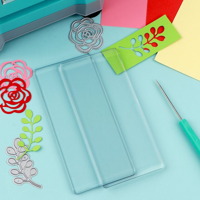 2 Stück Standard-Schneidpads für Stanzmaschinen aus transparentem Kunststoff, B/H: 14 x 6,5 cm, Dicke: 4 mm - Bild 1