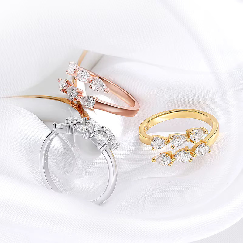 Smyoue Moissanit-Ring, 925 Silber, Damen - Bild 1