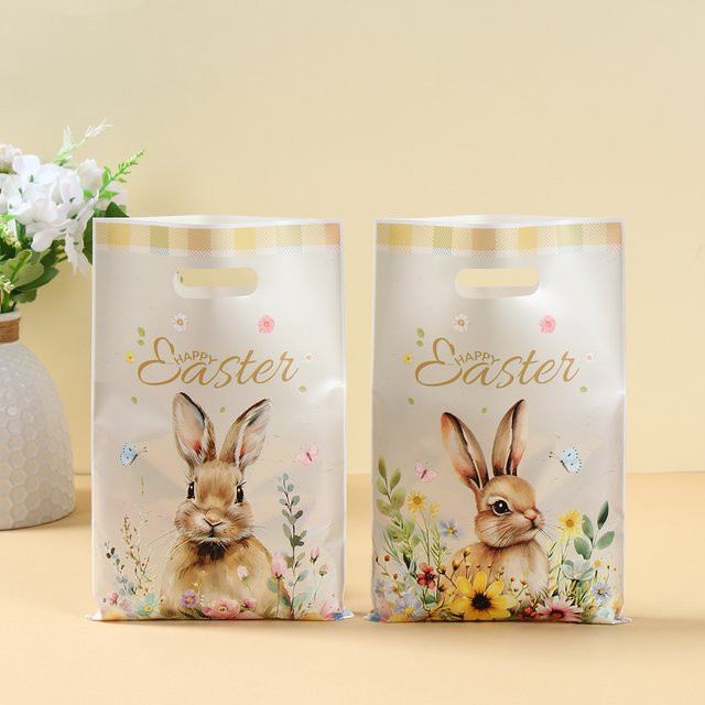 Osterhase Kaninchen Tragetaschen für Ostern Party Dekoration als Süßigkeiten Tasche in Mehrfarbig - Bild 1