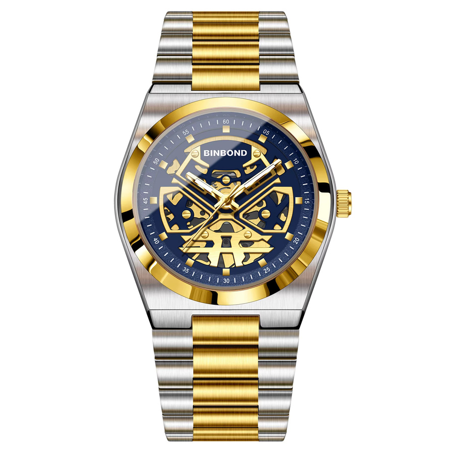 BINBOND Armbanduhr Quarz, Edelstahl, Blau, Herren - Bild 7