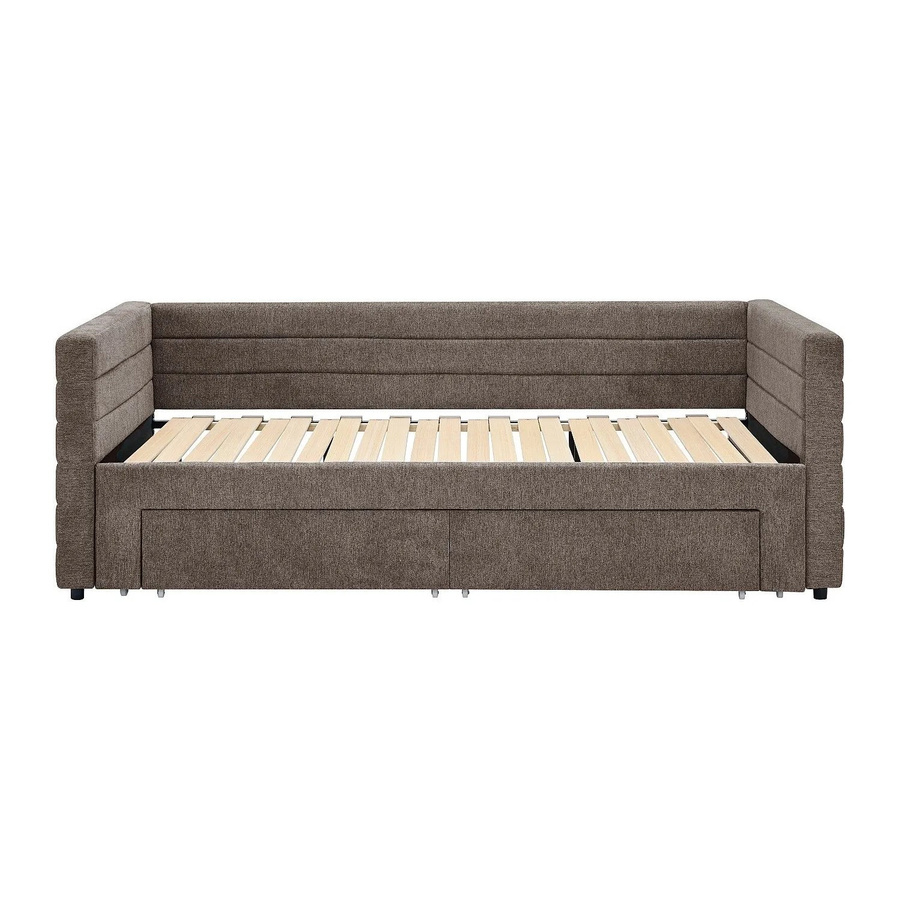 Vente-unique Sofabett Camity in Taupe mit Schlaffunktion und Auszugsschublade - Bild 2