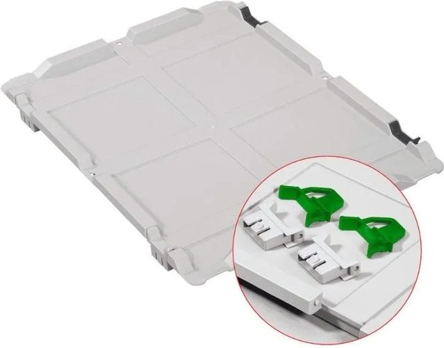 PROREGAL SuperSparSet 3x Eurobox NextGen Grip mit Scharnierdeckel und grünen Schiebeschnappverschlüssen, Grau, H x B x T: 32 x 40 x 60 cm - Bild 1