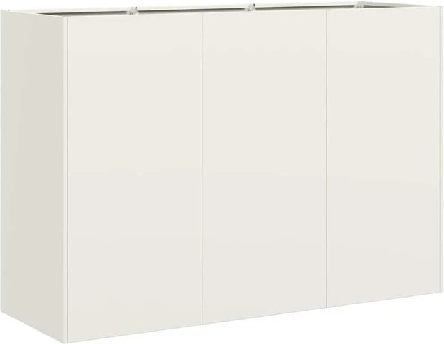 vidaXL Pflanzkübel aus Stahl in Weiß, Hochbeet für Gemüse-, Kräuter- und Ziergärten, B/T/H: 120 x 40 x 80 cm - Bild 1
