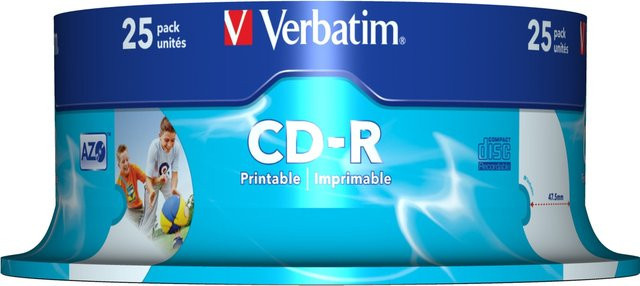Verbatim CD-R Rohlinge 700 MB, 25er Spindel, weiß, bedruckbar - Bild 2