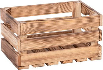 iWerk Holzkiste aus Holz in braun-geflammt, B/H/L: 23 x 18 x 34 cm - Bild 1