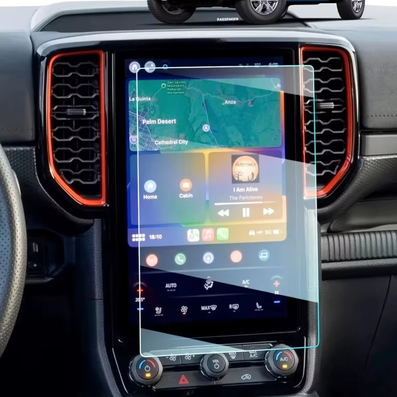 Suetlcoity Displayschutzfolie aus gehärtetem Glas für Ford Ranger Everest 2023–2026, transparent, für 10 Zoll und 12 Zoll Navigations-Touchscreens - Bild 4