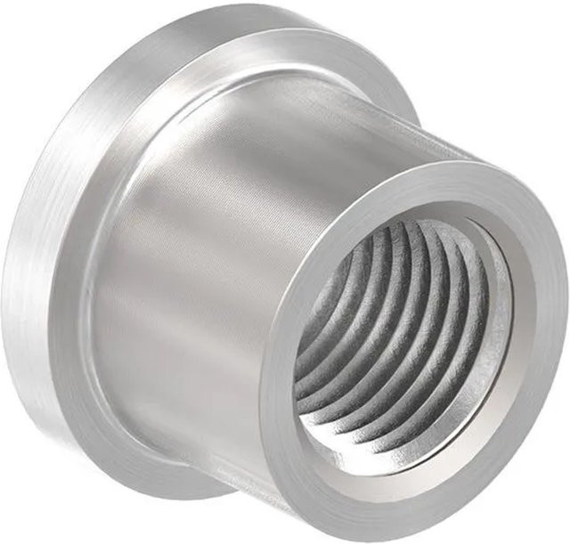 FeNau Gewindehülse M12 aus Edelstahl V2A in Silber für Torband - Bild 1
