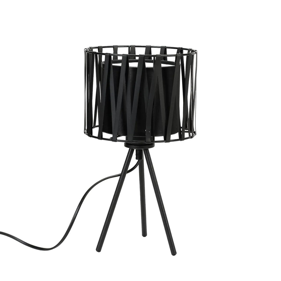 EASYLIGHT Tischlampe Schwarz Modernes Dreibein aus Metall mit E27 Fassung, Höhe: 35 cm - Bild 2