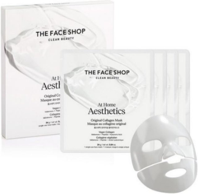 THE FACE SHOP Homestec Original Kollagenmaske, 4 Blatt Set - Bild 1