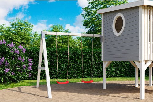 Lasita Spielturm Maja Tivoli Schaukel-Set in Weiß, B/H/T: 261 x 210 x 246 cm - Bild 2