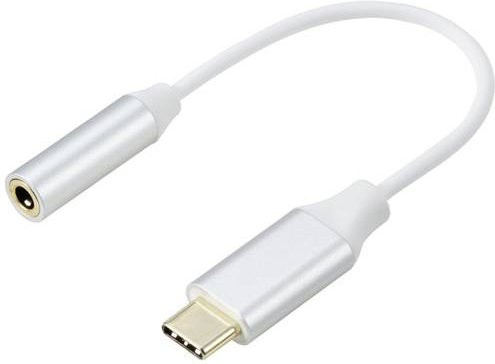 Renkforce RF-6056890 USB-C auf 3,5 mm Klinke Audio-Adapter in Weiß mit Aluminium-Stecker - Bild 1
