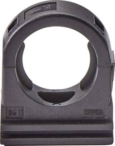 Wiska Schlauchhalter BCC-23-BK Schwarz 25er Pack aus Kunststoff - Bild 1