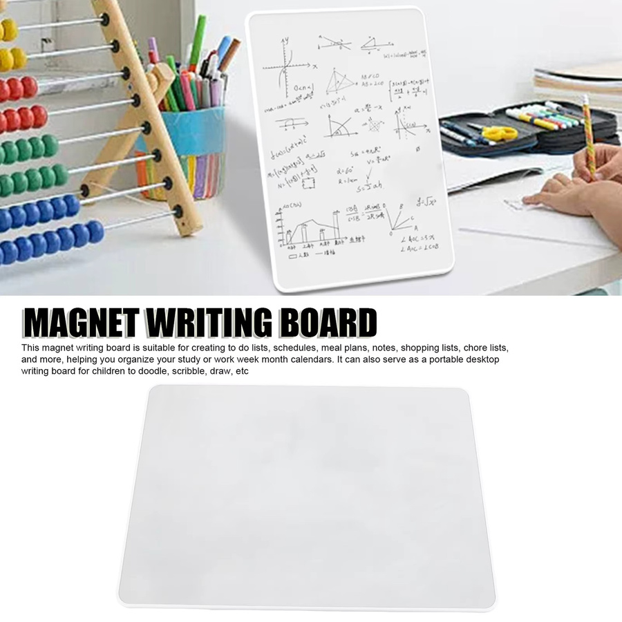 A4 Magnet-Schreibtafel Whiteboard in Weiß zum Zeichnen und Notieren inklusive 0,8-mm-Stift - Bild 1