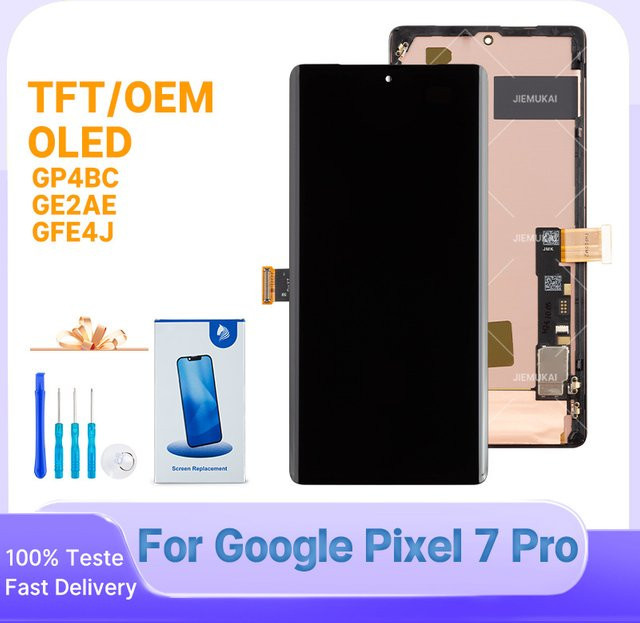 OLED Display Ersatz für Google Pixel 7 Pro mit Touchscreen Digitizer Montage in Schwarz - Bild 1