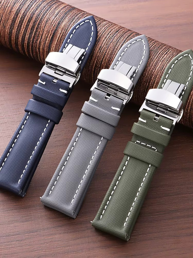 Uhrenarmband Textil/NATO, Edelstahl, Schwarz, Unisex - Bild 6