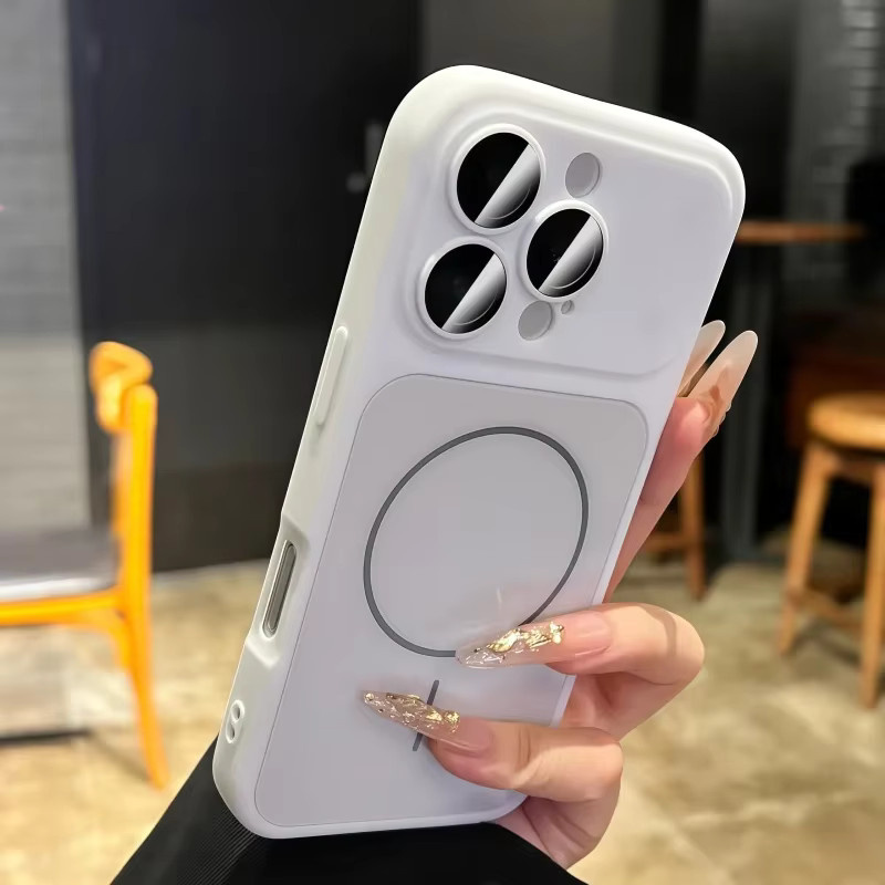 Matte Armor Schutzhülle mit MagSafe für iPhone 11 bis iPhone 17 Air Pro Max Plus in Schwarz oder Weiß - Bild 2