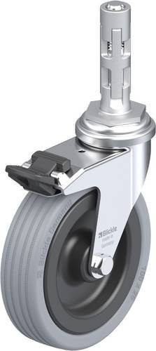 Blickle LRA-VPA 100G-FI-E01 Lenkrolle mit Feststeller in Grau und Schwarz, Rad-Durchmesser: 100 mm, Tragfähigkeit: 70 kg - Bild 1