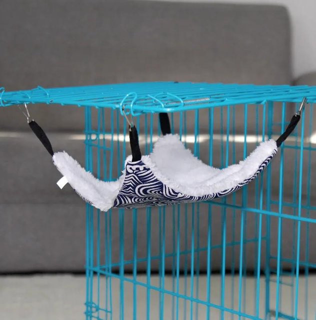 Doppellagige Baumwoll-Hängematte von Yiran Furniture als warmes Schlafnest für kleine Haustiere wie Hamster, Mäuse oder Kaninchen - Bild 1