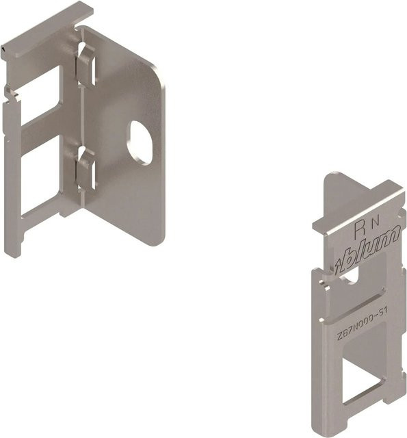 Blum Rückwandhalter Legrabox für Holz aus Stahl, vernickelt, Silber - Bild 1