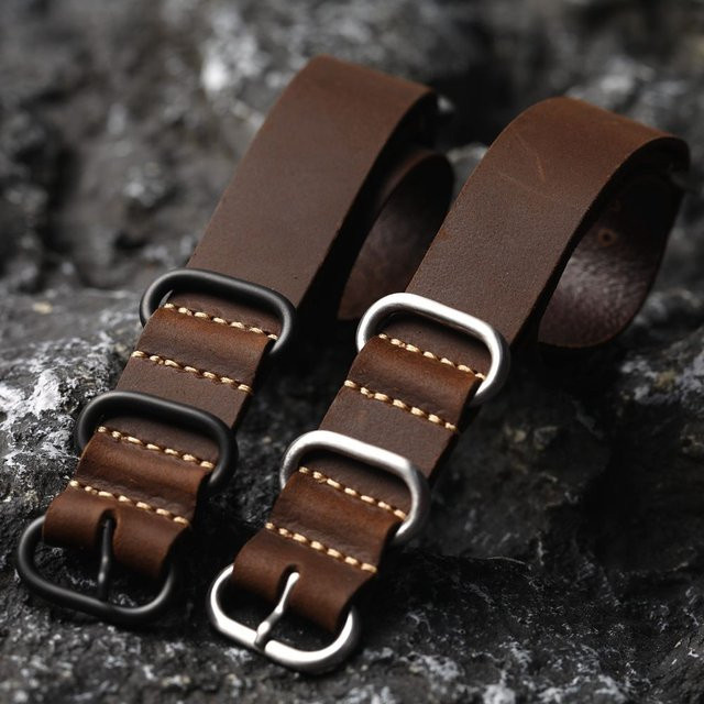 Raystray Uhrenarmband Leder, Vintage, Herren - Bild 1