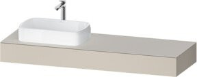 Duravit Konsole Qatego in Tau ma mit einem Ausschnitt und Becken links, B/T/H: 160 x 55 x 17 cm - Bild 1