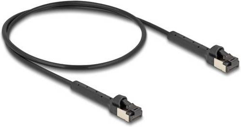 Delock RJ45 Patchkabel CAT 6a U/FTP Ethernet LAN Schwarz, Länge: 0,50 m - Bild 1
