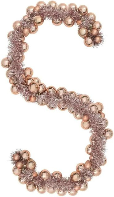 vidaXL Weihnachtskugelgirlande in Gold und Pink, Länge: 175 cm - Bild 1
