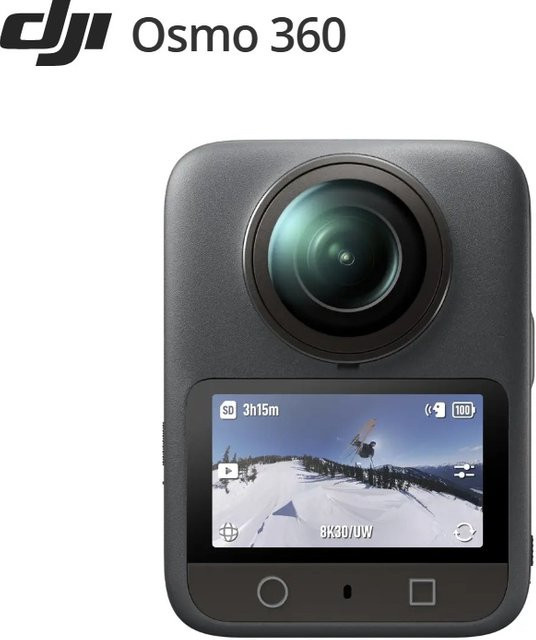 DJI Action Camera mit 1-Zoll-Sensor, 8K 360 Grad Video und 4K/120fps, Schwarz - Bild 1