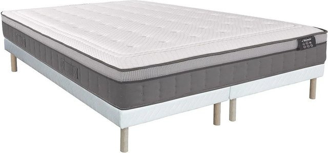 YSMÉE Hybrid Bettgestell Asgard mit Matratze und Lattenrost, Weiß, B: 180 cm, T: 200 cm - Bild 1
