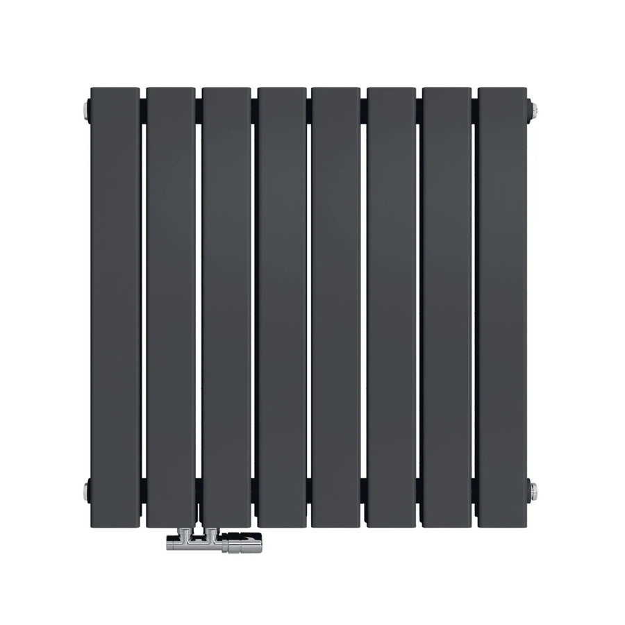 Emke Flach Paneelheizkörper Anthrazit, einlagig, B: 63 cm, H: 62 cm, 450W - Bild 2