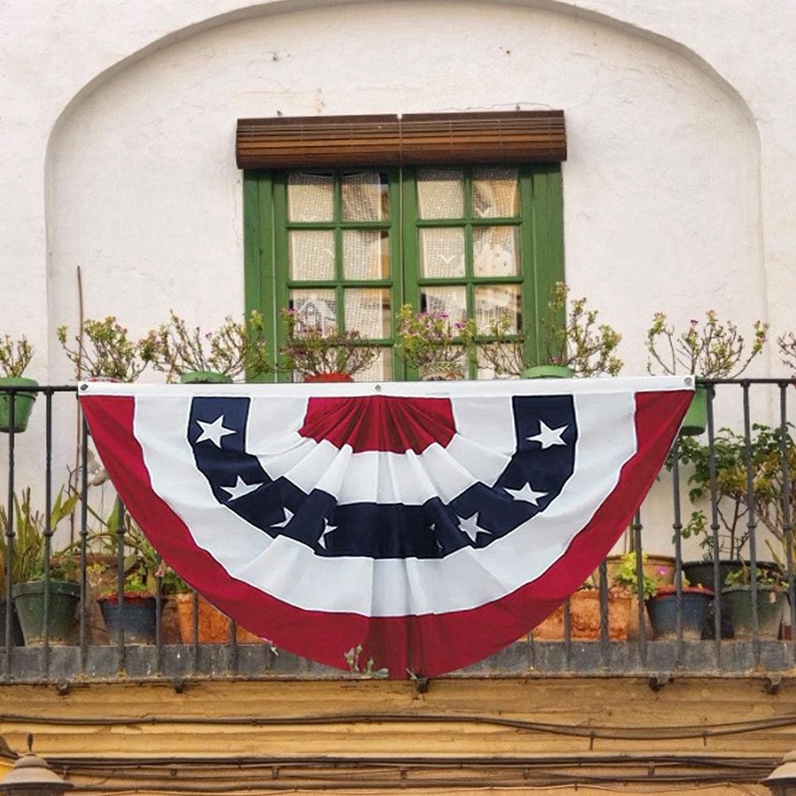 Patriotische USA Flagge von mfySpace mit Sternen und Streifen in Rot, Blau und Multicolor aus Polyester für die Außendekoration - Bild 5