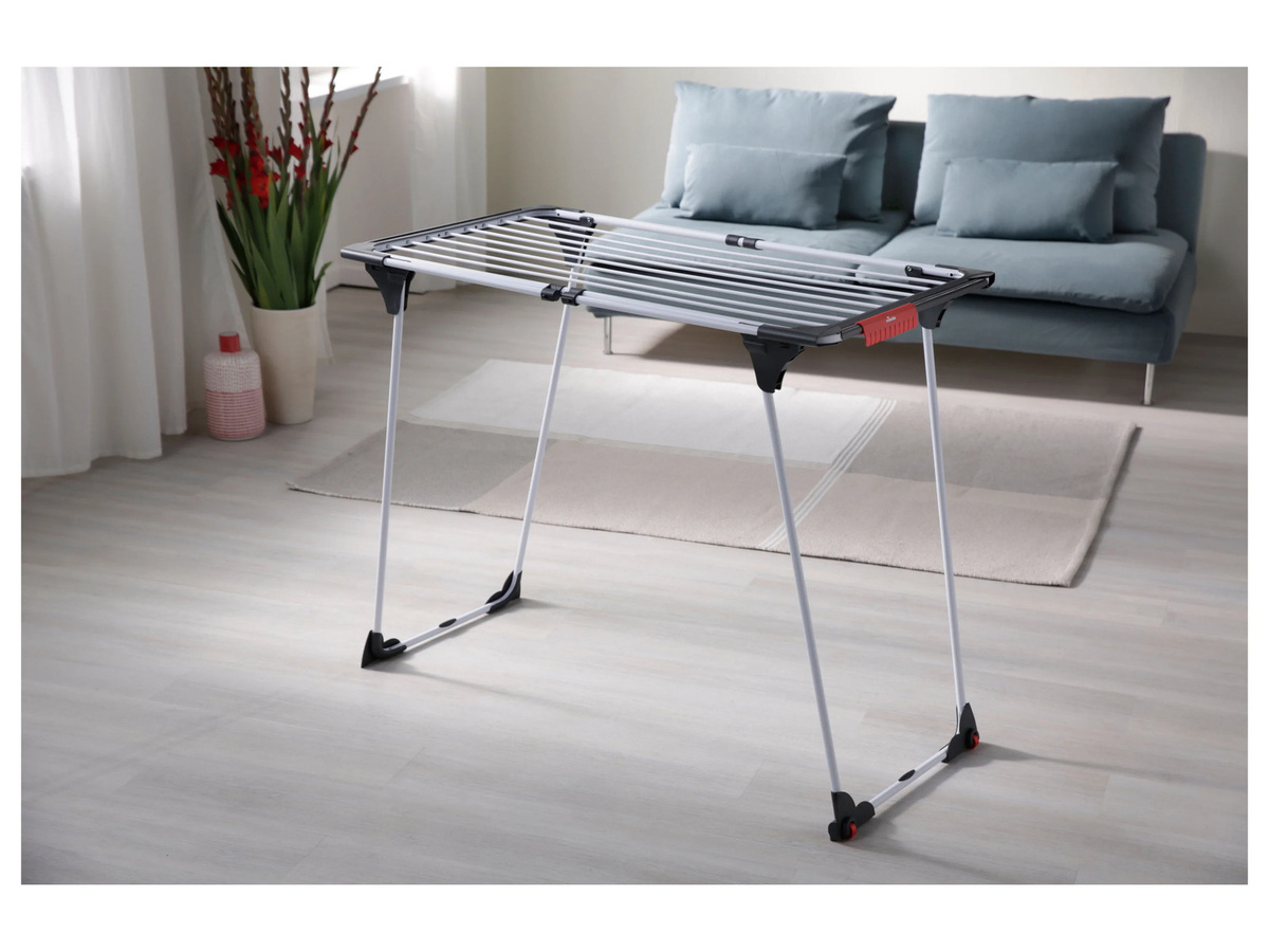 Vileda Wäscheständer Extensive in Weiß mit Flügelarmen und Rollen aus Aluminium B/T/H: 176 x 60 x 60 cm - Bild 2