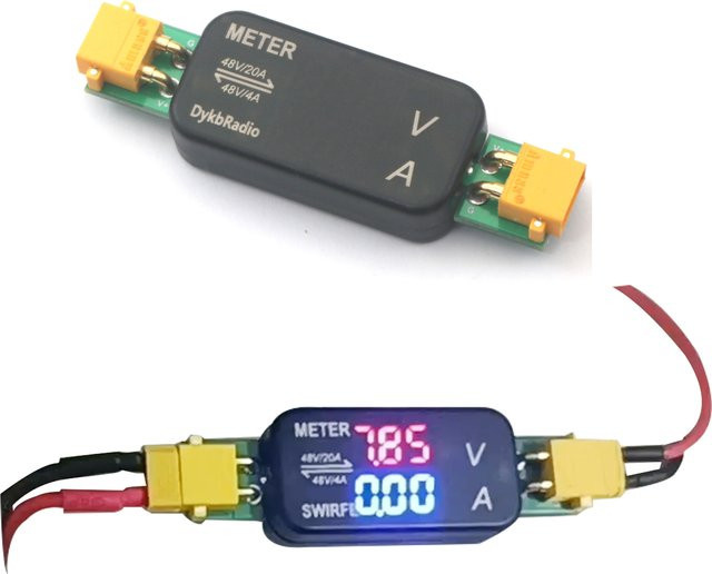 DYKBmetered Bidirektionales DC-Spannungs-Strom-Lithium-Batterie-Ladegerät und Lade-Entlade-Tester mit digitalem Voltmeter Amperemeter, Schwarz, 3,5-48V - Bild 1
