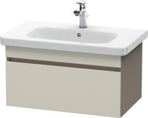 Duravit Waschtischunterschrank DuraStyle in Taupe/Beige, wandhängend, 1 Auszug, B: 73 cm, T: 44,8 cm, H: 39,8 cm - Bild 1