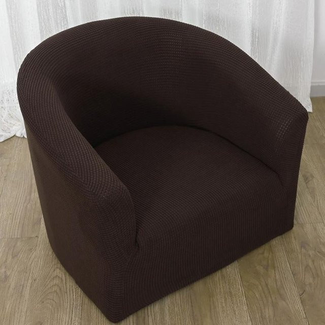 Universal elastischer Fleece Sitzbezug für Einzelsofas und Sessel von Yiran Furniture, Farbe Braun - Bild 1