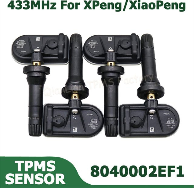 4 Stück GANGLE Rad-Reifen-TPMS-Sensor-Ersatz für Xpeng G9 P7 X9 P5 G7 G3 G6 in Schwarz, 433MHz - Bild 1