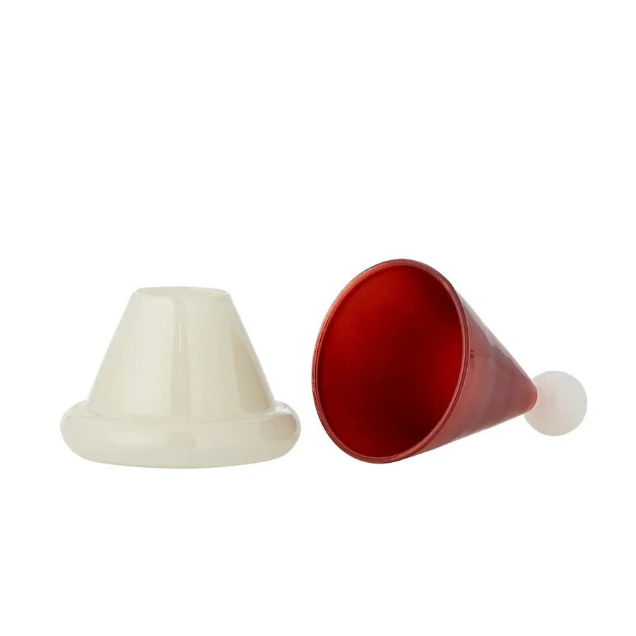 Bloomingville Zahnstocherhalter Patrice aus Glas in Rot und Weiß, Höhe: 10 cm - Bild 1