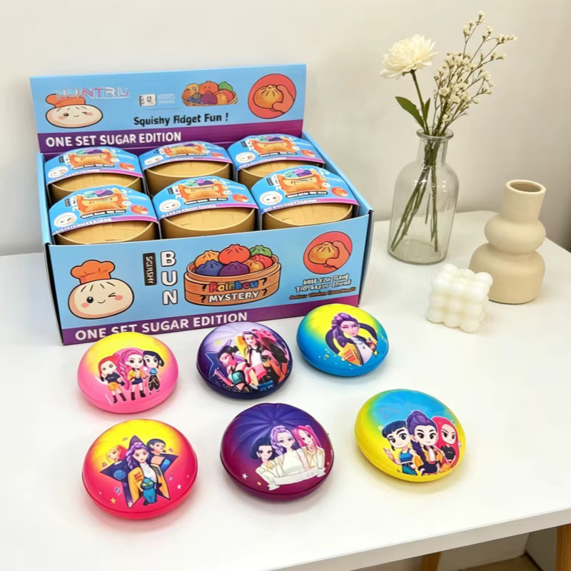 Bandai Kpop Squishy Dumpling Rumi, Dekompressions-Dumpling, Anti-Stress Schreibtisch-Accessoires - Bild 2