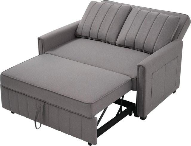 Merax Schlafsofa modern in Grau mit verstellbarer Rückenlehne B/T/H: 180 x 127 x 75 cm - Bild 1