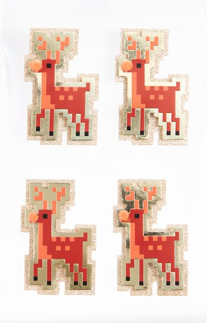 Rico Design Paper Poetry 3D Sticker Rentiere Pixel - Bild 1