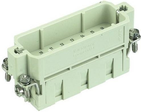 HARTING Stifteinsatz 09200163001 aus Kunststoff in Grau und Weiß - Bild 1