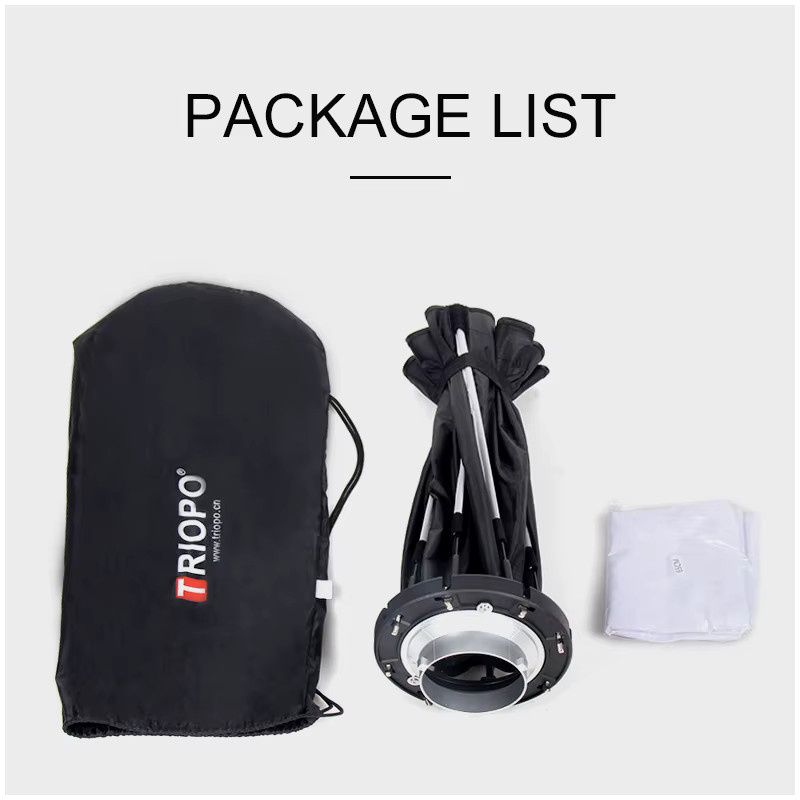 Triopo Tragbare Bowens Mount Softbox Achteck mit Regenschirm-System und Tasche für Fotostudio und Outdoor-Fotografie, Durchmesser: 55 cm - Bild 6