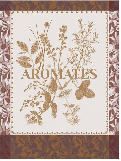 Le Jacquard Français Geschirrtuch Epices & Aromates Cannelle aus Baumwolle, Mehrfarbig, B/H: 60 x 80 cm - Bild 1