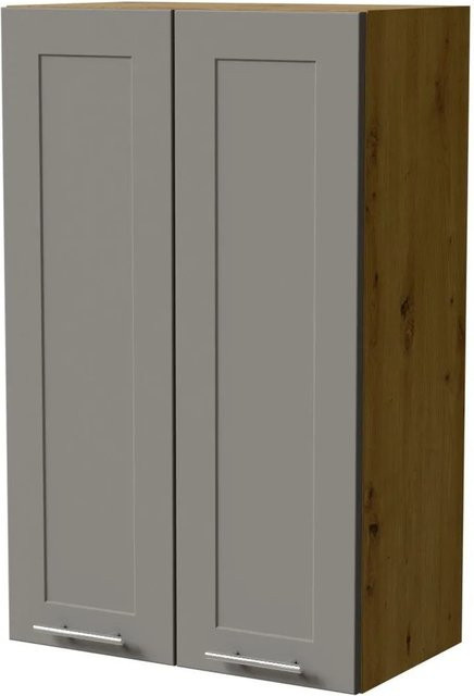 Feldmann-Wohnen Hängeschrank Oslo W4 Küchenschrank Eiche Artisan und Dust Grey Matt mit Soft-Close-Türen, B/T/H: 60 x 32,5 x 96 cm - Bild 1